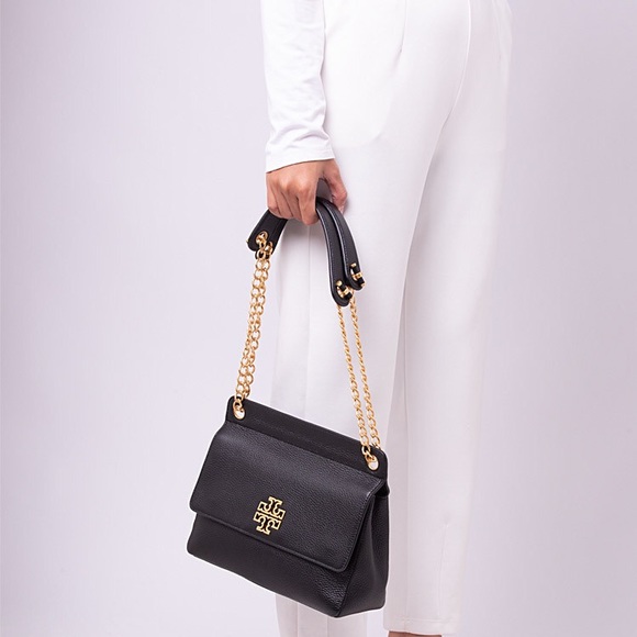 Tory burch black chain strap flap bag - Picture 3 of 15